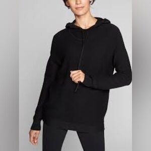 Athleta | Black Daybreak Hooded CYA Knit sweater